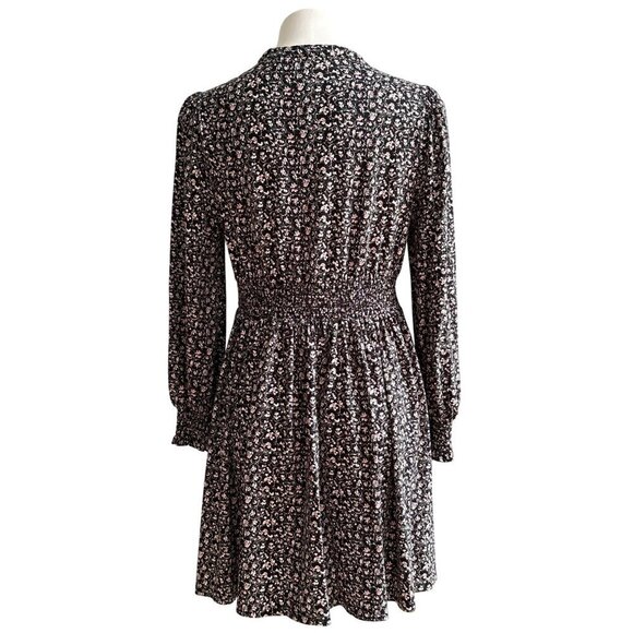 Boden Smocked Jersey Shirt Dress, Floral Pattern Women's Size 10R - Picture 6 of 11